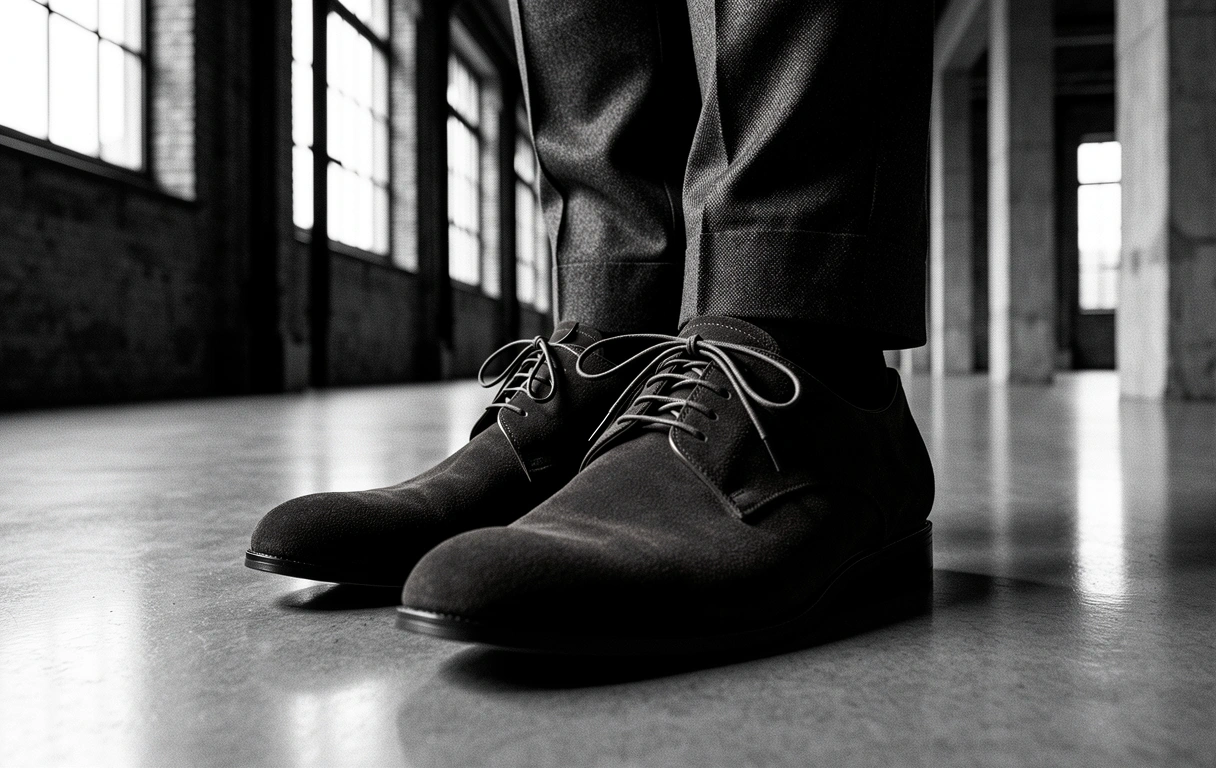 Buty typu Derby z zamszu